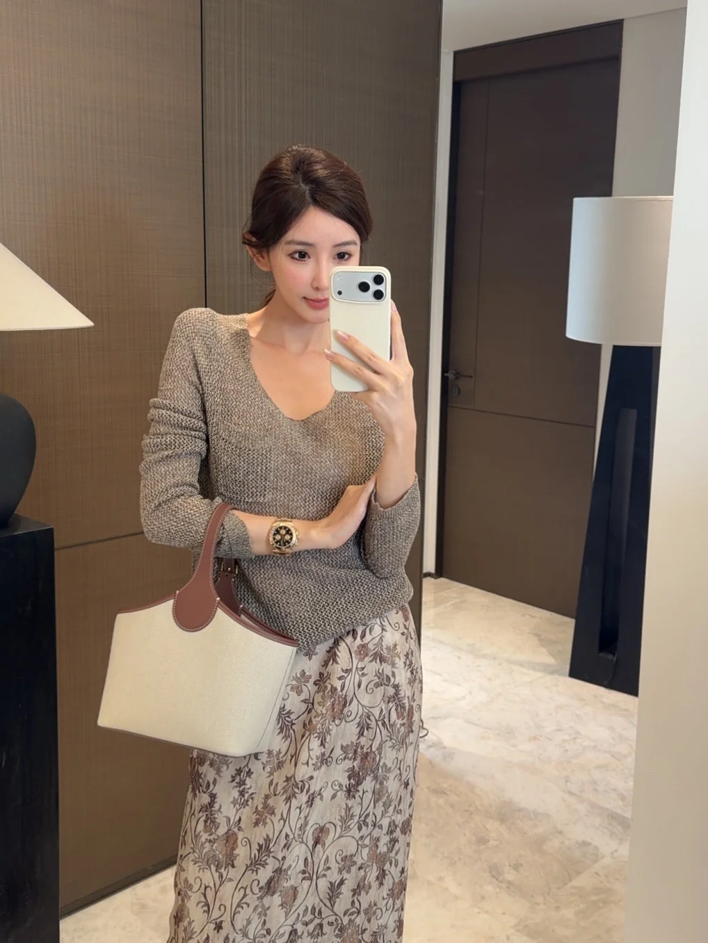 

Original Knitted Sweater Women's Faion Spring Season Hollow out Design High End Feeling Long Sve round Ne Pullover Top