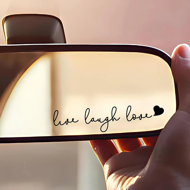 2Pcs Creative English Inspirational Car Rearview Mirror Decal Cute Car Vinyl Funny Art Sticker Decor Car Interior Accessories