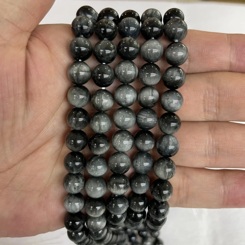 AAAA Natürliche Eagle Eye Falcon Auge Stein Perlen Für Schmuck Machen Diy 4/6/8/10/mm Runde Spacer Perlen Armbänder Zubehör 15'' – Detail 4