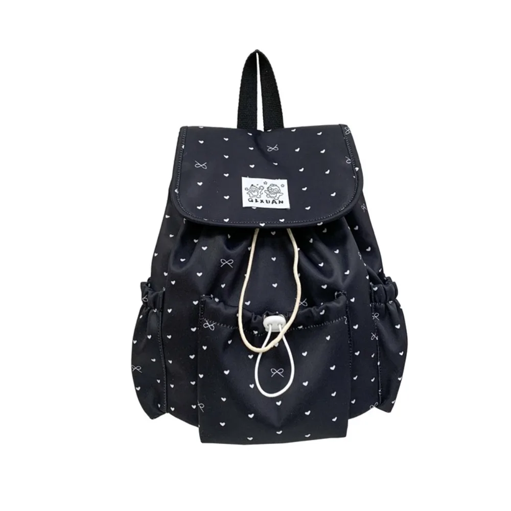 

Lightweight Drawstring Backpack Large Capacity College Style Nylon Backpack Cloth Korean Style Students School Bag Women