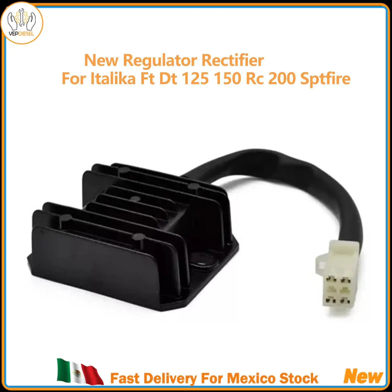 1pc Regulator Rectifier New For Italika Ft Dt 125 150 Rc 200 Sptfire