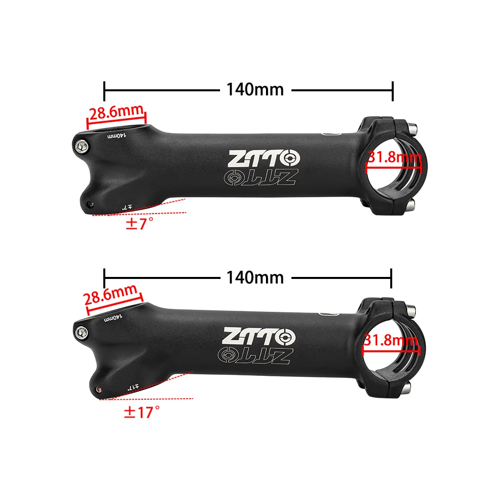 ZTTO 130 140 150mm Extra Langer Fahrradvorbau aus Aluminiumlegierung 31,8mm Fahrradlenker-Vorbau für Fixie-Bike, Rennrad und Straßenrad – Detail 3