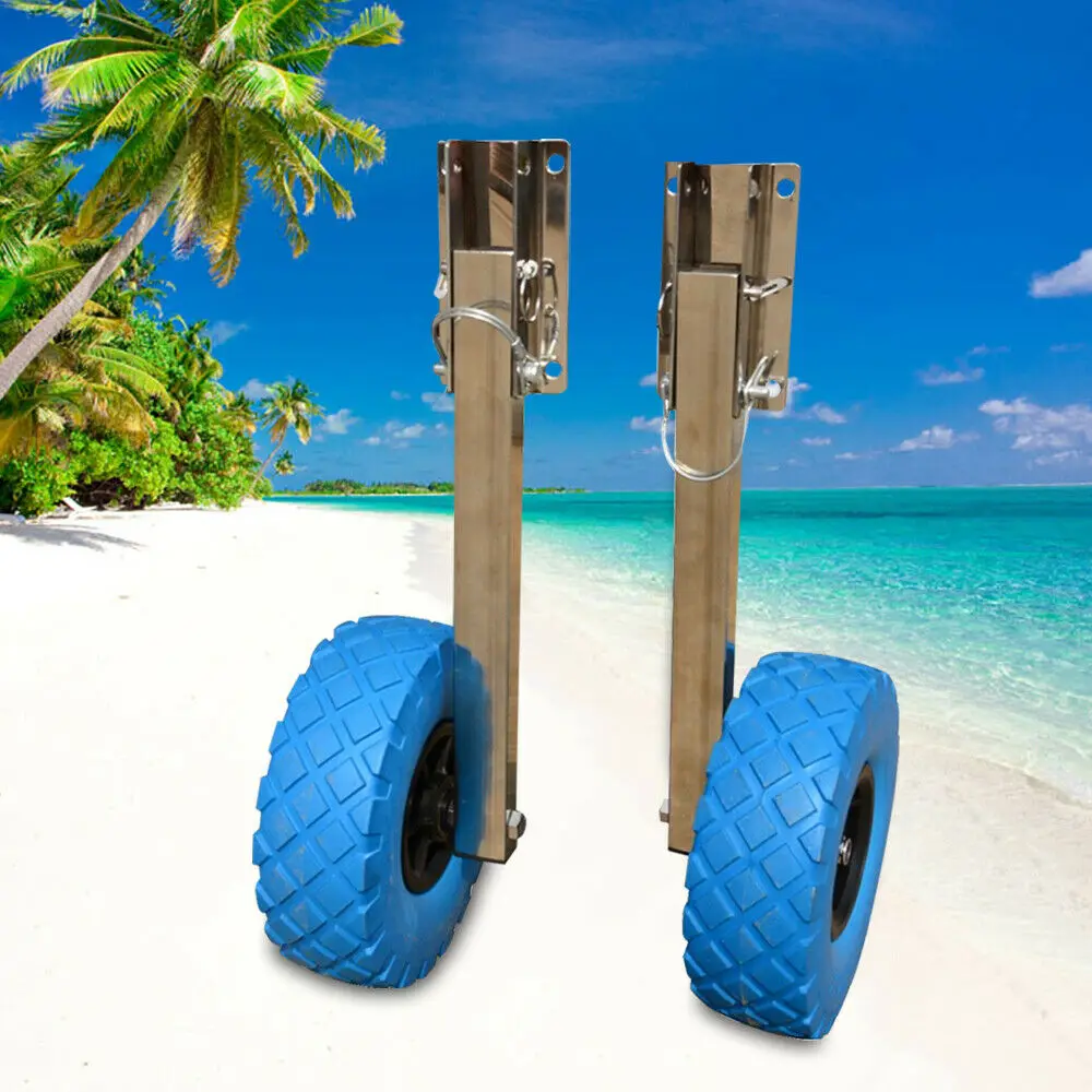 

10*3 inch Launching Wheels Inflatable Boat Transom Wheel Kayak Dinghy Rear Wheel Boat Transom Launching Wheel Dolly For Inflatab