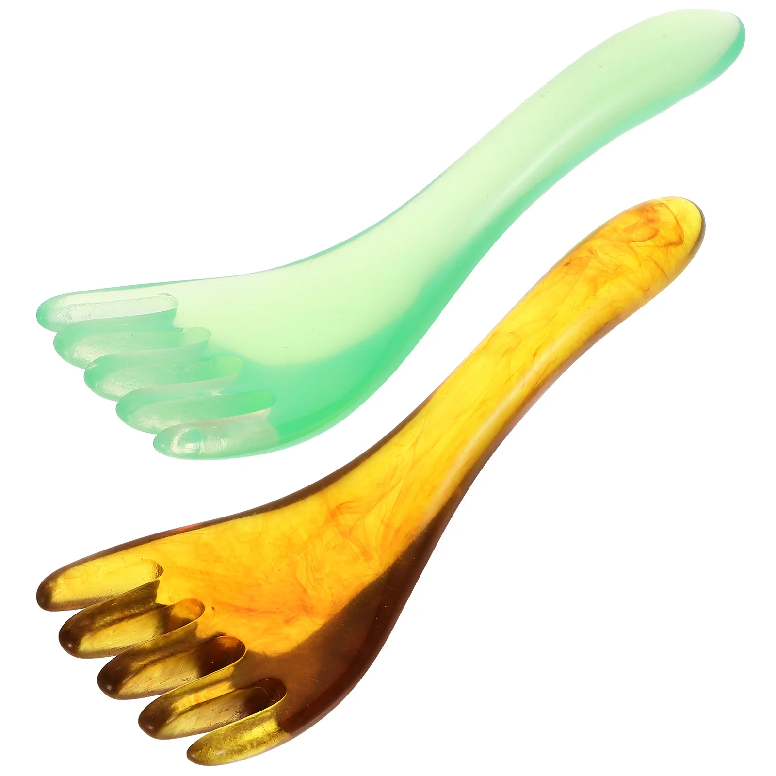 

2 Pcs Five-claw Massager Scraping Scalp Comb Resin Massagers Combs Hair Scrubber Handheld