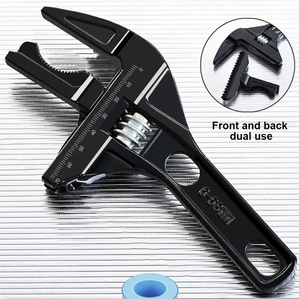 Bathroom Plumbing Wrench Repair Large Opening Spanner Basin Sink Aluminum Alloy Multifunctional Plumber Tool