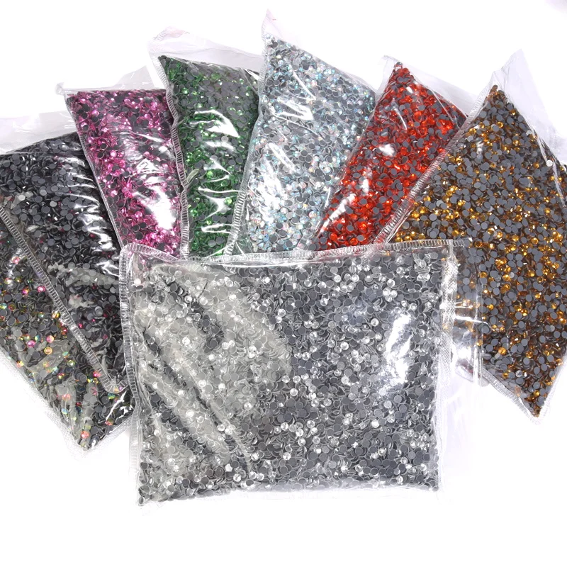 Bulk Wholesale Hotfix Rhinestones Iron-on Rhinestone Glass Strass Crystal Glitters With Hot fix Crystal Stones for Dress Shirts