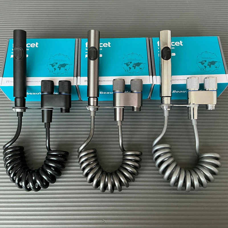 

Stainless Steel Handheld Bidet Sprayer Set Handheld Spray Gun Shower Toilet Bidet Faucet Sprayer Bathroom Accessories