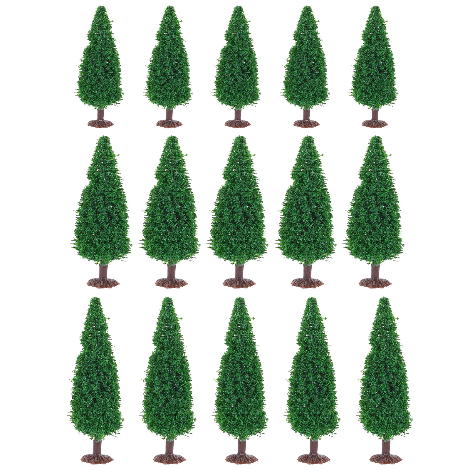 15 pezzi di materiali per albero di Natale, simulazione, scenario, architettura, decorazioni, alberi per il layout del paesaggio del tavolo di sabbia fai da te