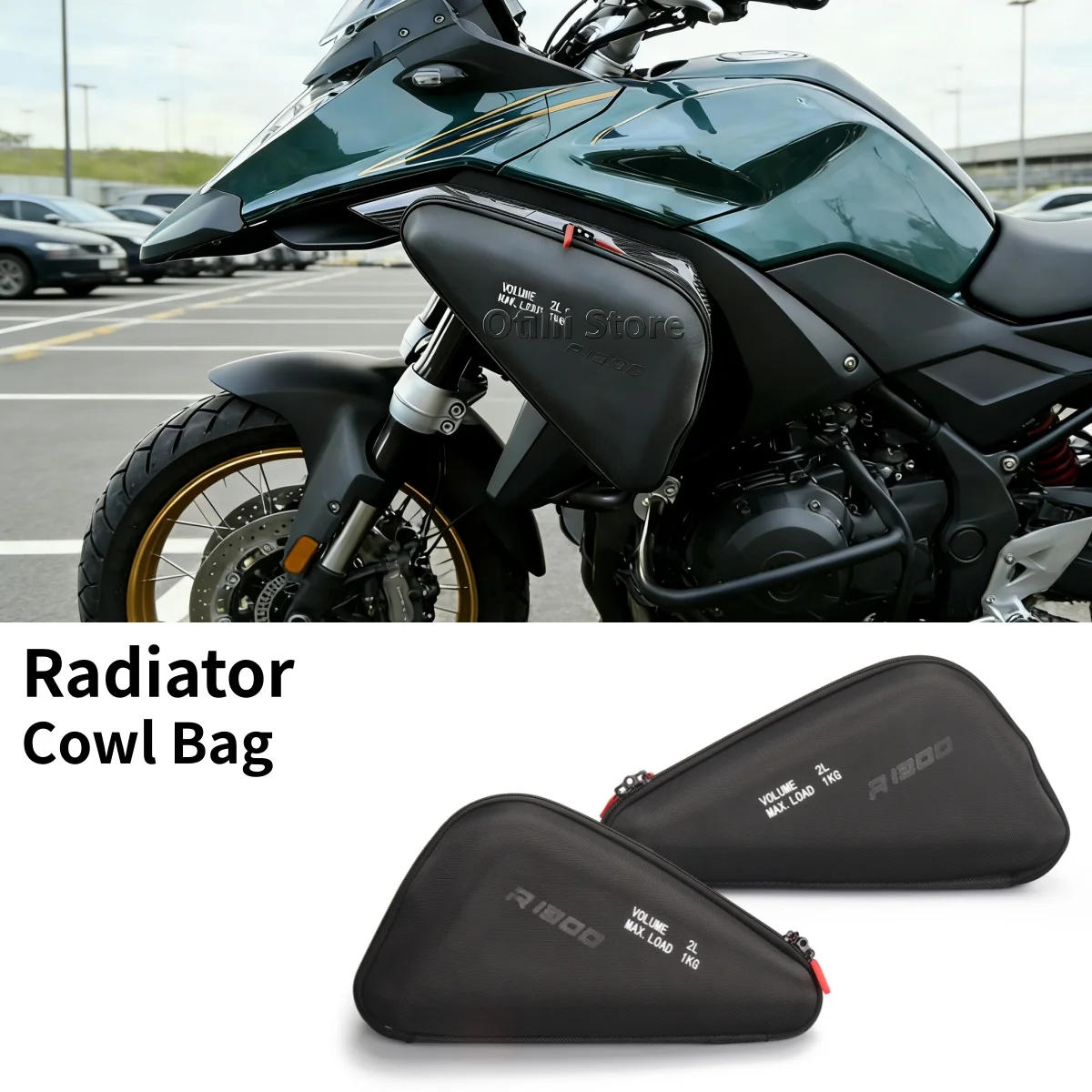 

Motorcycle Accessories For BMW R1300GS R 1300GS 2023 2024 2025 R 1300 GS Radiator Cowl Bag Side Fairing Tool Storage Bags 2L