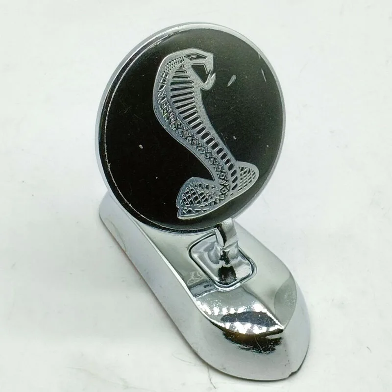 Car Metal Chrome Hood Ornament Badge Emblem Super Snake Cobra Universal Fit