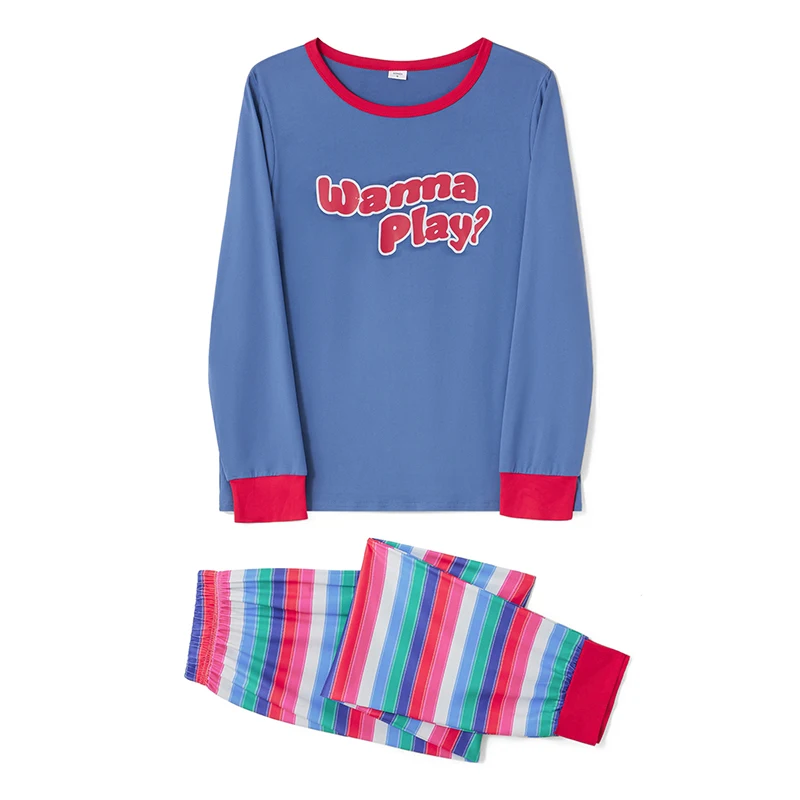 Bijpassende familiepyjamaset Gezellige tops met lange mouwen en geruite broek Nachtkleding Loungewear voor alle leeftijden