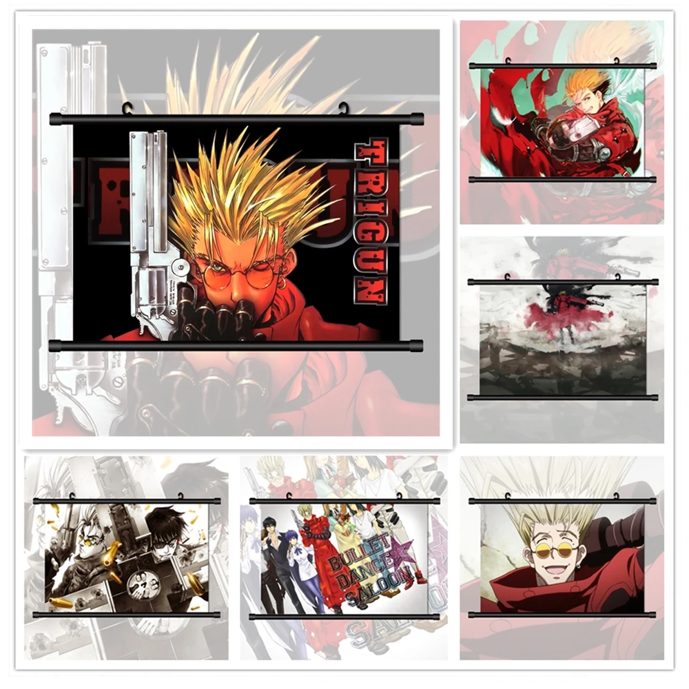 Manga Wall Art Print Poster Decor Room Decor Trigun Vash The Stampede Nicholas D.Wolfwood Anime Canvas Painting Wall Pictures