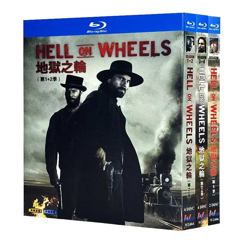 Blu-ray Ultra HD US TV Series Hell on Wheels Seasons 1–5 Box Set with English and Traditional Chinese Subtitles