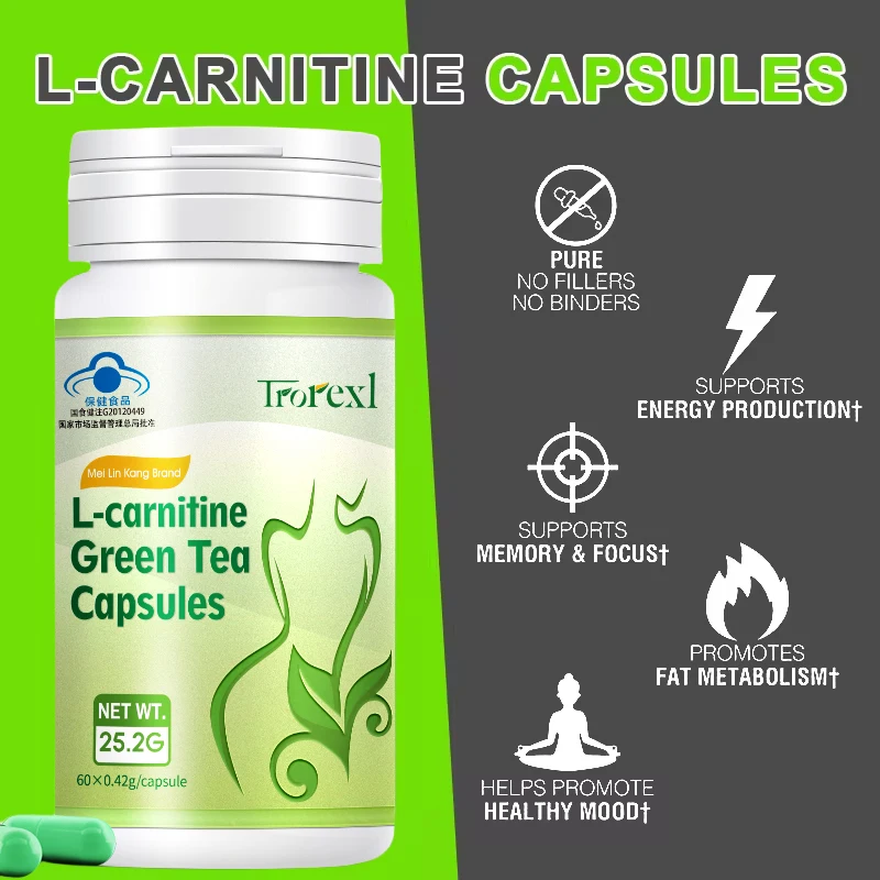 L-Carnitine Capsules Weight Loss for Men & Women Exercise Dietary Gym Supplement