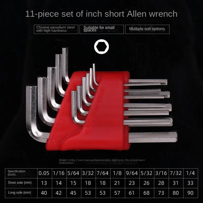 

Multifunctional Metric Allen Wrench Set Inch Wrench L Wrench Keys Size Allen Key Short Arm Vehicle Repair