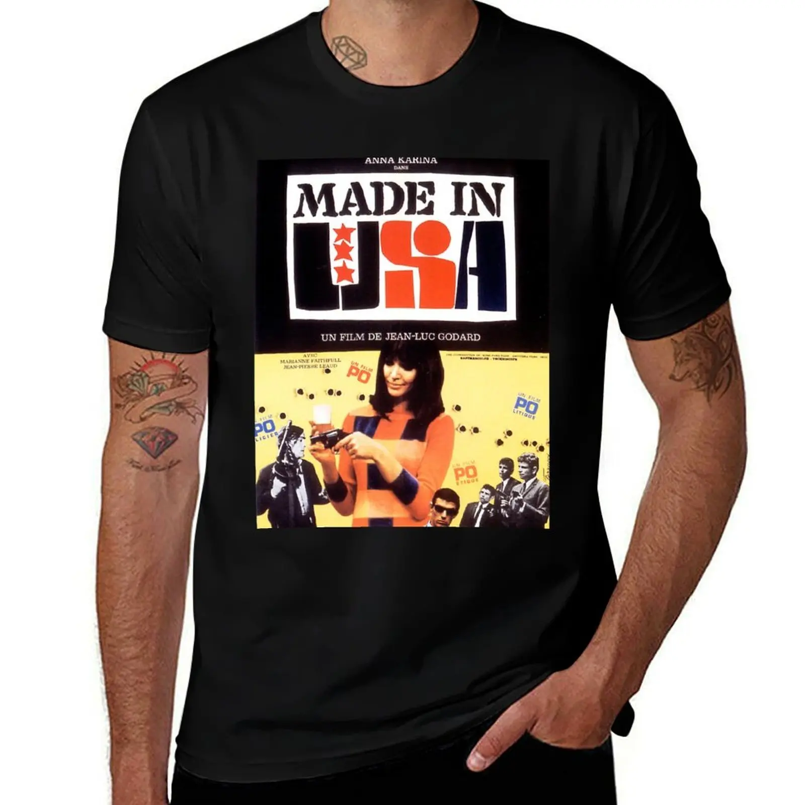 

Made in USA - Jean-Luc Godard / Anna Karina T-Shirt Big Size Loose Fit Tee Shirt