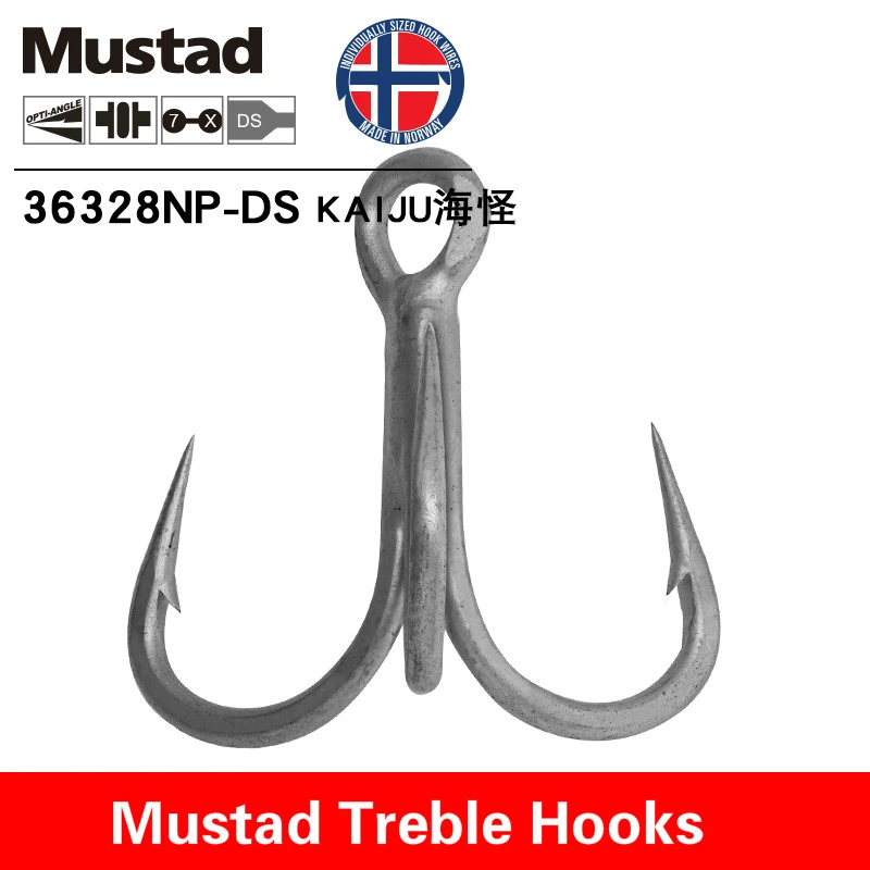 

Тройные Крючки Mustad, морские прочные высокопрочные рыболовные крючки, Серебряные Крючки с зазубринами для глубокого океана, анкерные Крючки из углеродистой стали, 3/0-7/0 #