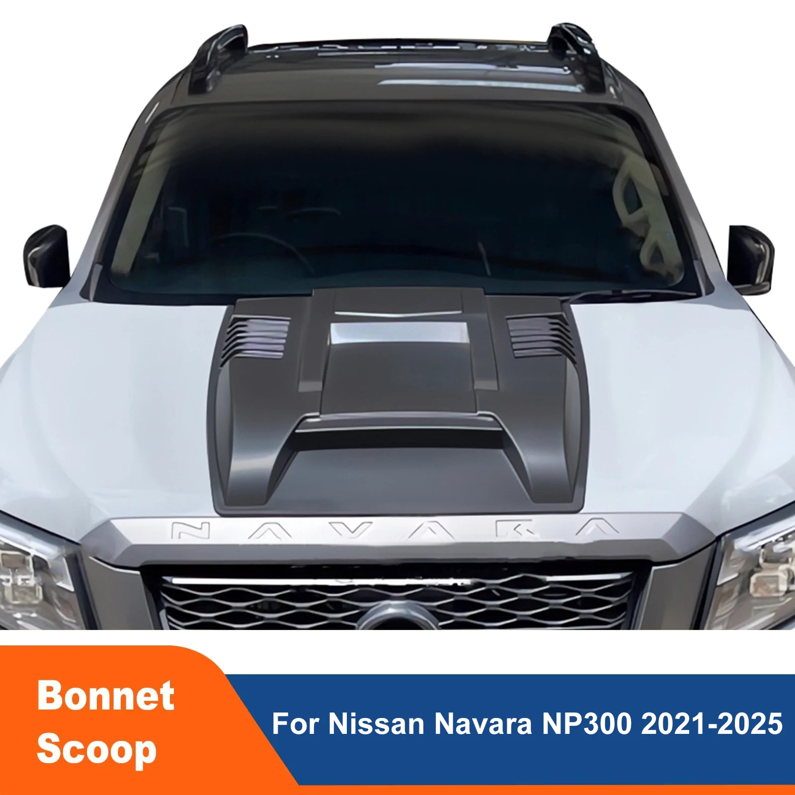 Bonnet Scoop Guard Hood Cover For Nissan Navara D23 NP300 Frontier 2021 2022 2023 2024 2025 Matte Black Decorative Car Accessori