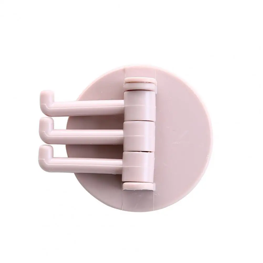 Kitchen Hanger Useful Solid Color Stick Hook 3 Branch Rotatable Storage Hook Household Products