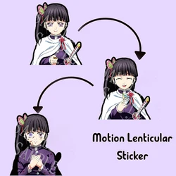 Anime Demon Slayer Tsuyuri Kanao Motion Sticker Lenticular Waterproof Decals for Cars,Laptop,Refrigerator,Wall,Etc. Gift