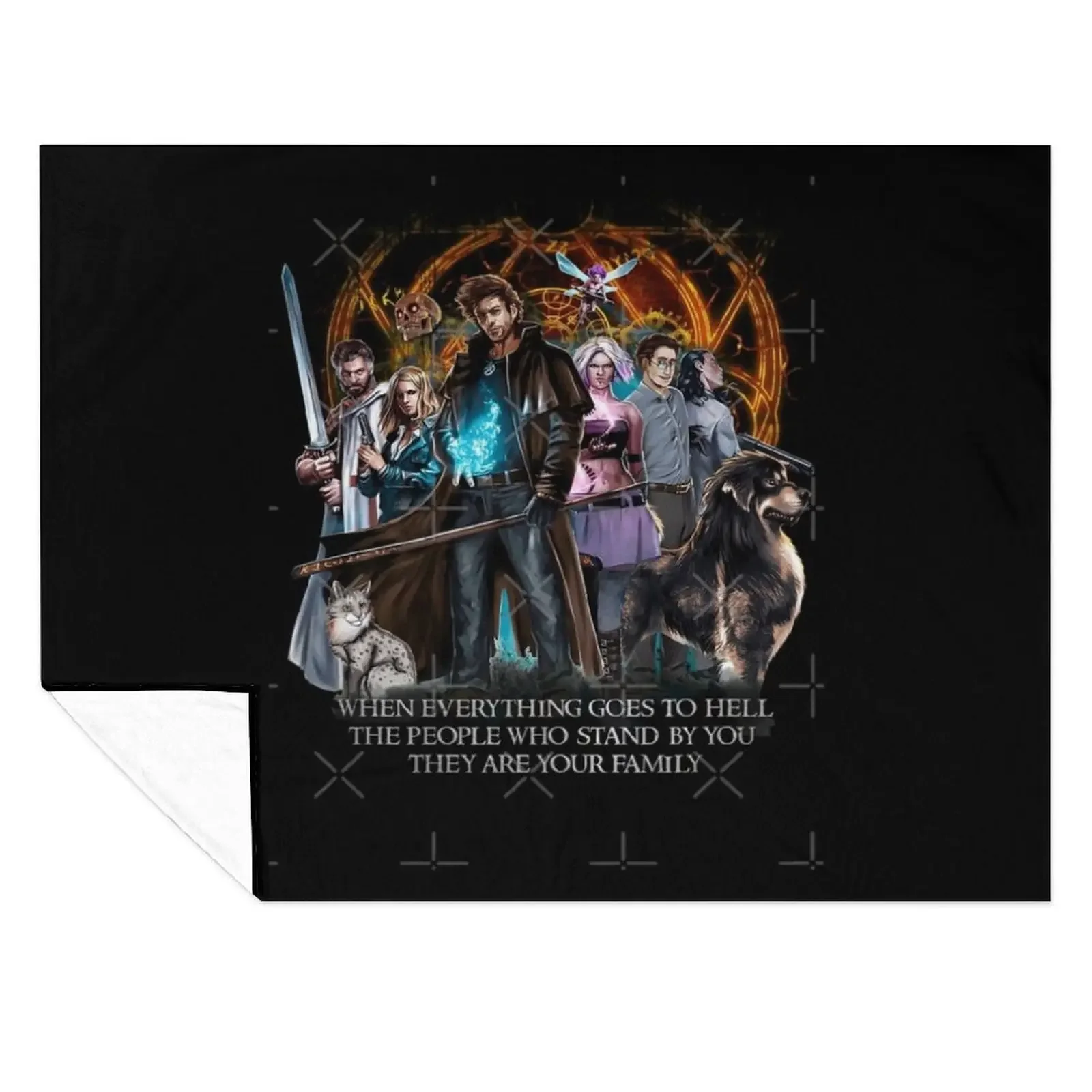 

Harry Saving The World With Friends Dresden Files \t Throw Blanket Kid'S Large Sofa Quilt Custom Blankets