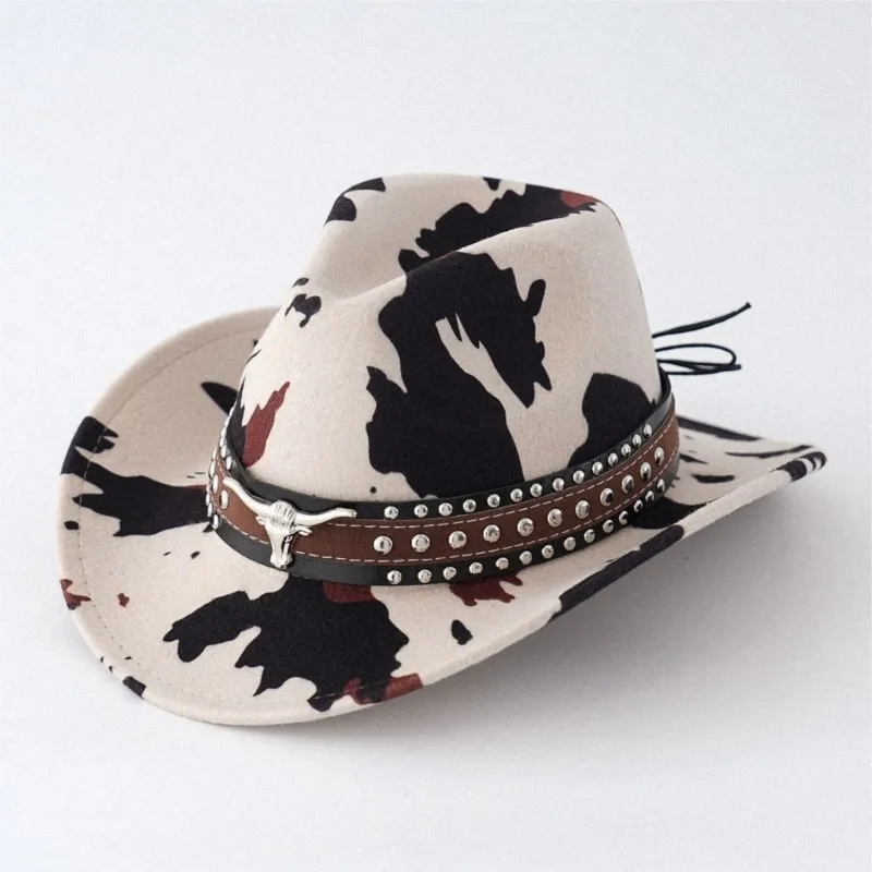

Men's and women's patterned hats ethnic-style wide-brimmed