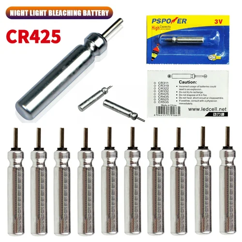 Imagen 2 del producto 1-200 Uds batería eléctrica luminosa CR425 flotadores de pesca Pin de litio aparejos de batería flotador de pesca nocturna accesorios de pesca