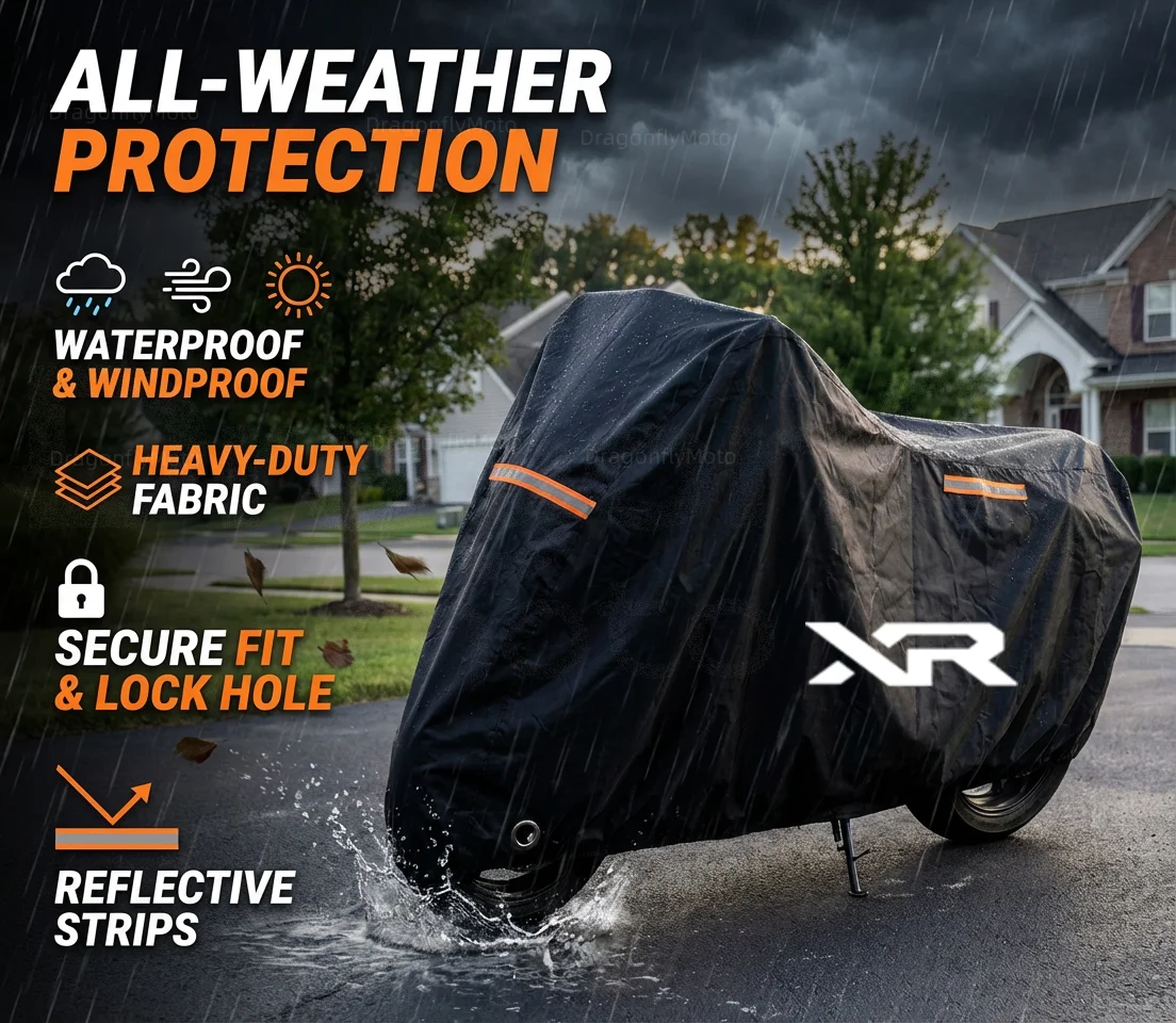 

For Honda XR230MOTARD XR 230 250 400 125 2005-2012 190T Waterproof Motorcycle Covers Motors Dust Rain Snow UV Protector Cover