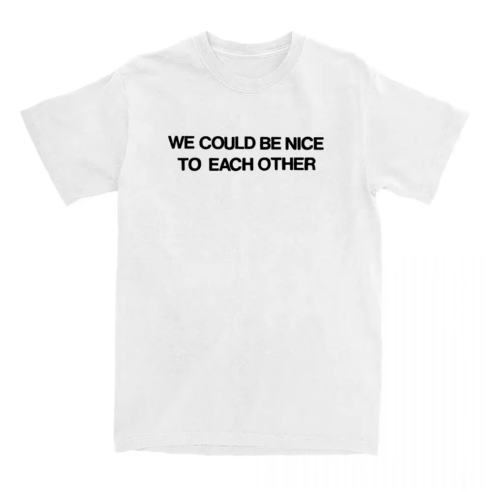 Summer Hot Sale NICE TO EACH OTHER TEE Singer Olivia Dean Printing T-shirt Loose Cotton Unisex T Shirt Y2K Gothic Round Tshirt