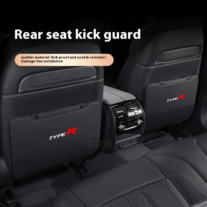

For Honda Type R Car Seat Organizer Seat Back Storage Bag Rear Anti-wear Backrest Protection Anti-kick Pad Auto Accessories