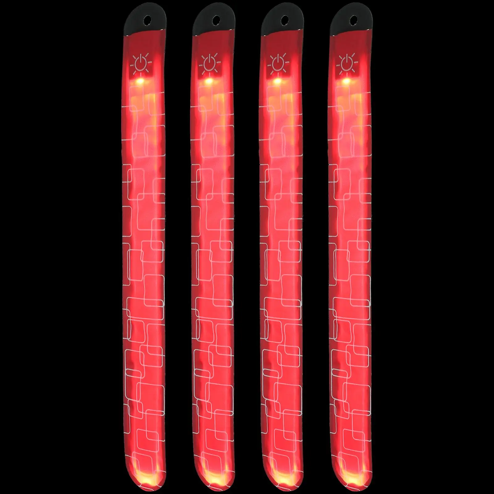 

4 Pcs LED Horse Ankle Strap Bright Light Bracelet Adjustable Leg Bands for Night Riding Cycling Running Outdoor Safety