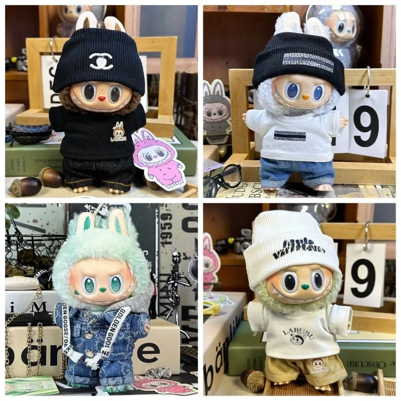 

Роскошный комплект платьев Labubu для 15-17 см, модная одежда, брюки, шляпа, наряд, кукла Labubu V1 V2, дизайнерская одежда «сделай сам», аксессуары