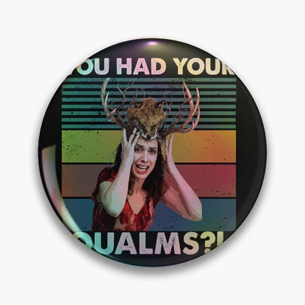 You Had Your Qualms vintage design t-shirt, Patricia Widow's Bay Kate O'Flynn as Patricia t Pin Holographic Star Heart Pin Brooc