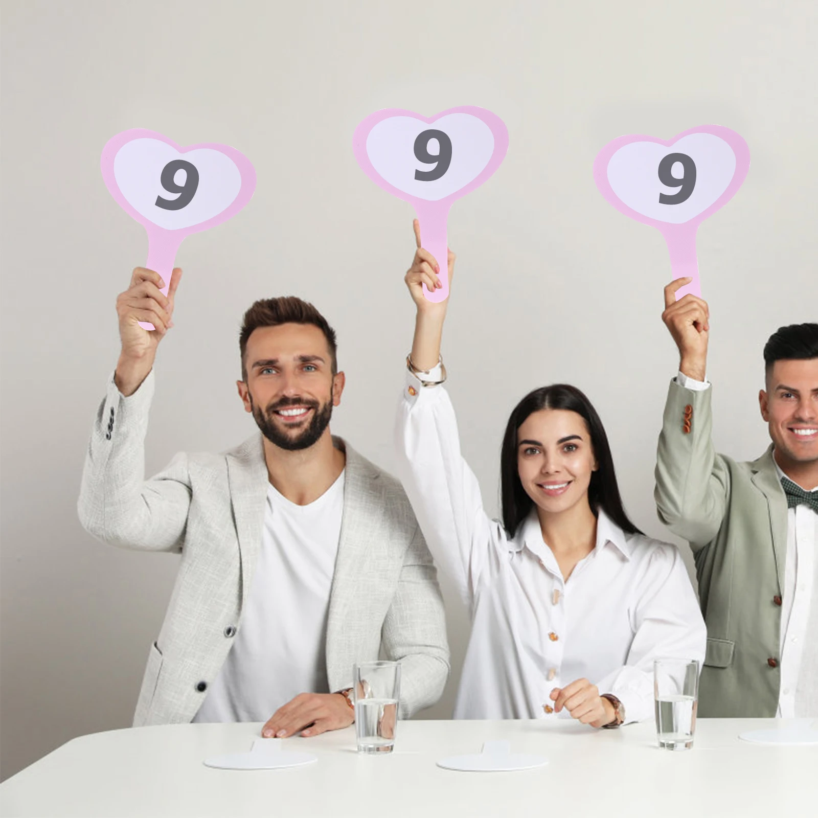 Erasable Scoreboard Single Side Write Blank Board Judges Heart Shaped Handheld Whiteboard Small Size