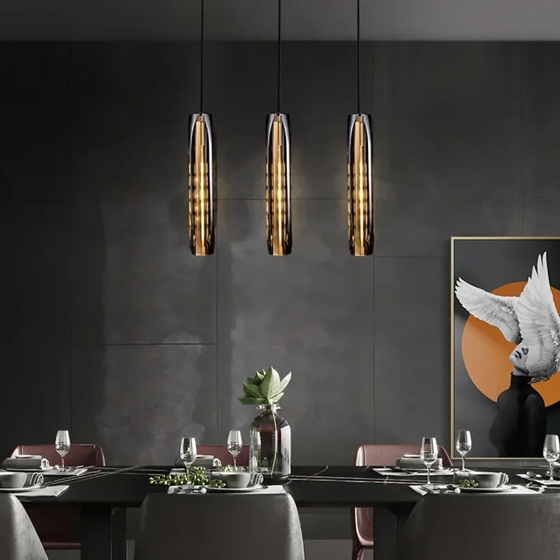 

2025 Стеклянный Кристалл Подвесной Светильник Золото Черный Медь Скандинавские Светодиодные Подвесные Светильники Круглый Длинный Светильник Для Декора Гостиной Столовая L