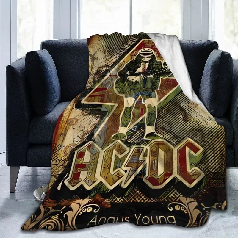 AC/DC Rock Band 3d print Flannel Blanket Super Soft Fleece Throw Blanket Warm Blanket for Bedroom Couch Sofa gifts