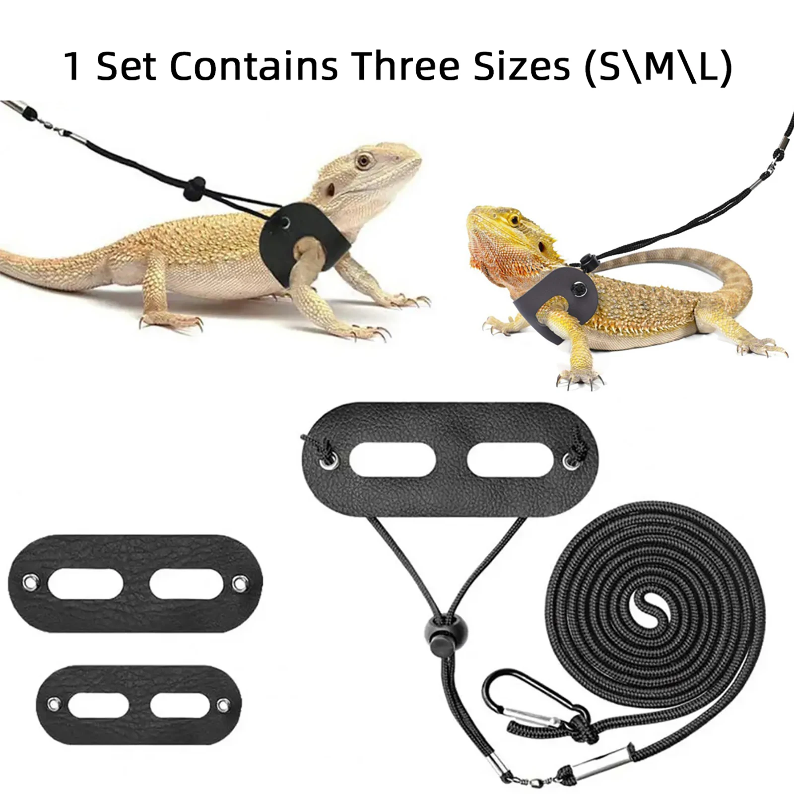 

Adjustable Bearded Dragon Harness Soft Reptile Chest Comfortable Collars Harnesses Leashes Lizard Traction Rope Accessories