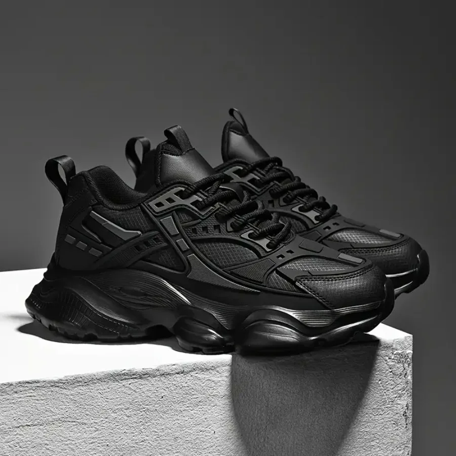 

Black Warrior Men's Winter Casual Running Shoes with Soft Sole Anti-Slip High Quality Sneakers Extra Large Size Men's Casual Co