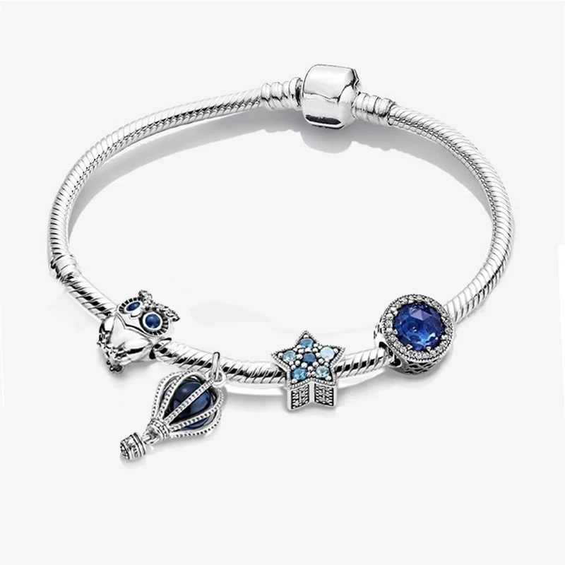 Love & Rabbit & Crown Charm Bracelet With Pendant Fit Jewelry Star & Animal Beads Bracelet For Women Fashion Brand Gift New