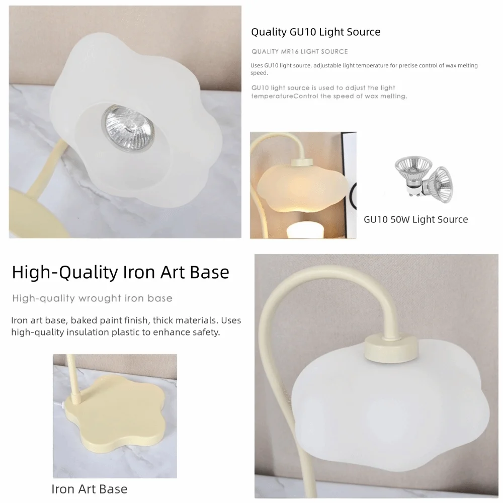 Adjustable Brightness Candle Warming Lamp with Timer Melting Candles Candle Melting Lamp Cloud-Shaped Scented Candle Lamp
