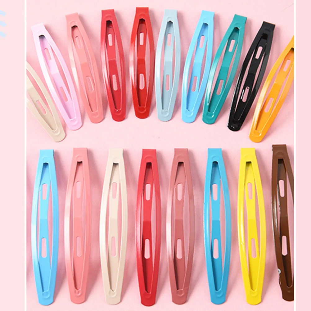 

20Pcs Mixed Color Hair Clips Kids Pure Color Metal Snap Barrettes Baby Toddler Hair Accessories Daily Use Festival School