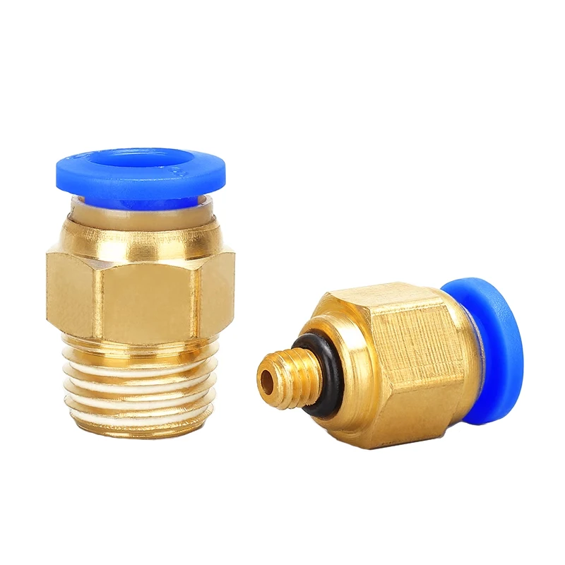 1000/50PCs Pneumatic Copper Quick Connector PC4-m5 PC6-02 PC8-04 Threaded Straight Pipe Quick Plug For Pu Hose,Nylon Tube,Etc