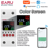 2P 230V 63A Tuya WIFI Smart Switch Energy Meter Metering Timer Circuit Breaker Timer With Voltage Current and Leakage Protection