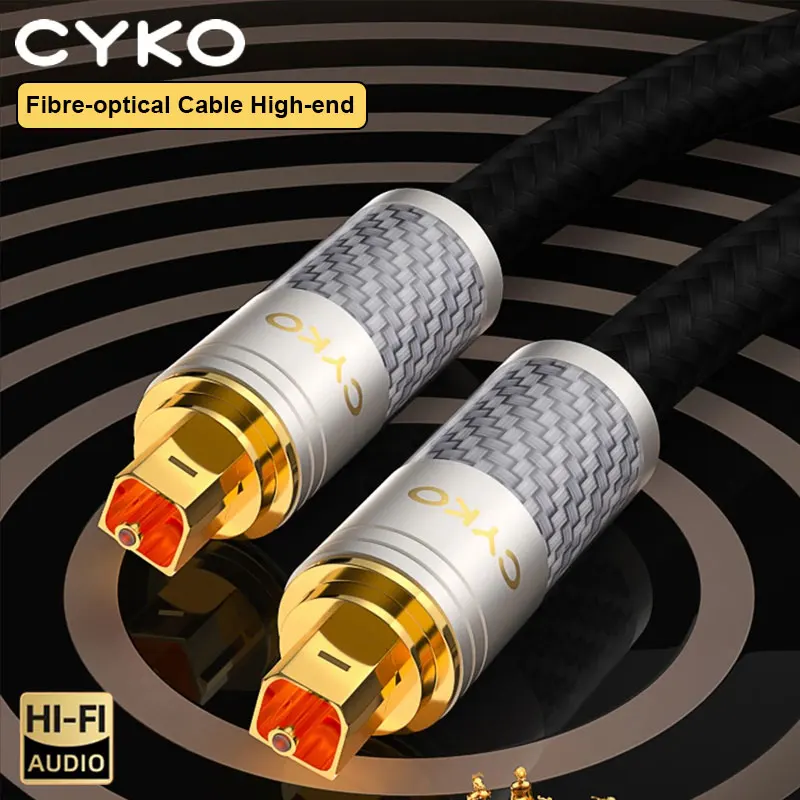 CYKO Digital Optical Audio Cable Toslink SPDIF hifi Coaxial Cable for Amplifiers Blu-ray Xbox 360 PS4 Soundbar Fiber Cabl