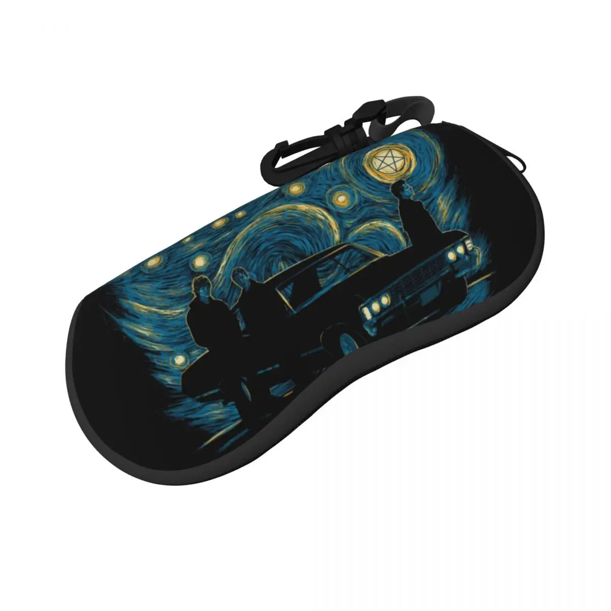 

Starry Supernatural Night Car Horizontal Glasses Case Van Gogh Daily Sunglasses Pouch Convenient Male Female Eyewear Organizer