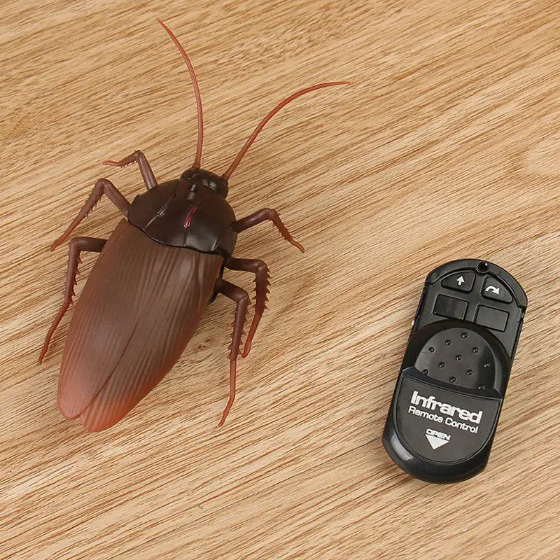 Generic Remote Control Cockroach Toy Infrared Electric Crawling Prank Toy Creative Funny Simulation Insect For Party Halloween