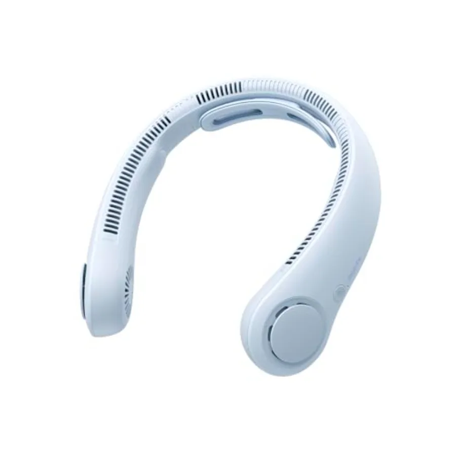 

Portable Neck Fan Upgraded, Neckbrace Personal Hands Free, 5 Speed Gears Adjustment, 6000 mAh Wearable Bladeless Quiet Recharge