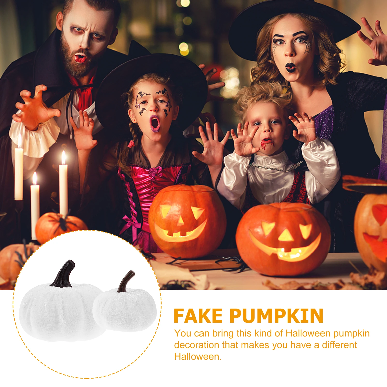 

8pcs Mini Pumpkins 5 5cm 8cm White Foam Decor Halloween Thanksgiving Fall Home Artificial Pumpkins Accessories