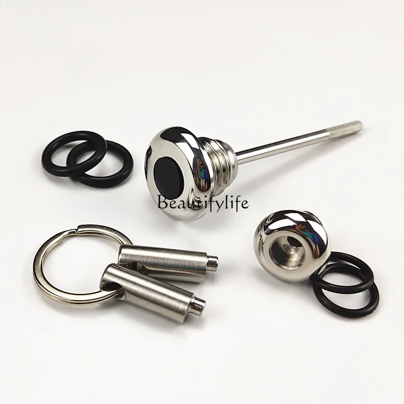 

LD20Motorcycle Modification Anti-Theft Oil Dipstick Stainless Steel Anti-Skid Oil Filter Cap Pcx125 Decorative Cover