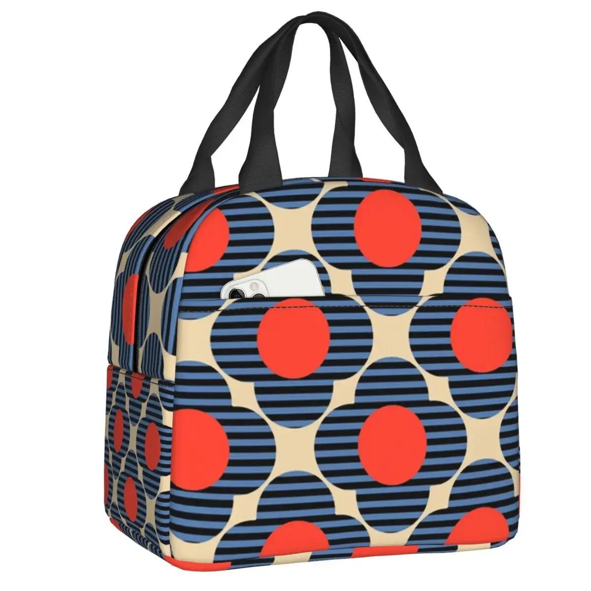 حقيبة غداء برتقالية بنمط كيلي ، مبرد حراري للنساء ، صندوق معزول للأطفال ، أطفال المدارس